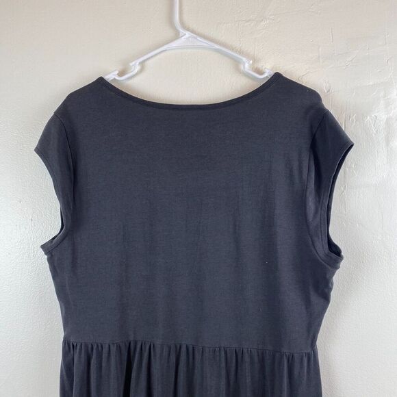 Garnet Hill Jolie Knit Sequins Scoop Neck Dress Short Sleeve Women’s Size L - Picture 10 of 15